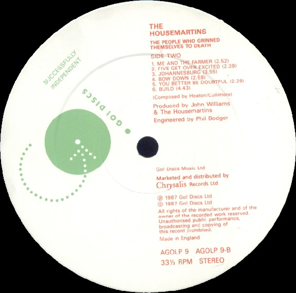 The Housemartins - The People Who Grinned Themselves To Death | Go! Discs (AGOLP 9) - 4