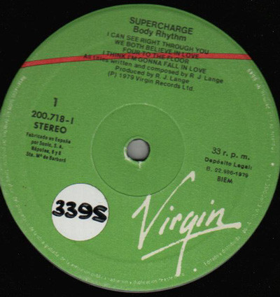 Supercharge - Body Rhythm | Virgin (200.718-I) - 2