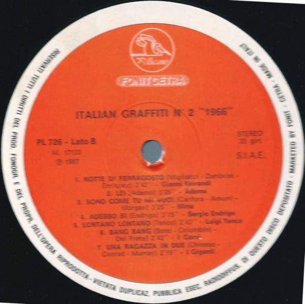 Various - Italian Graffiti 2 - 1966 | Fonit Cetra (PL 726) - 3 Various - Italian Graffiti 2 - 1966 | Fonit Cetra (PL 726) - 3