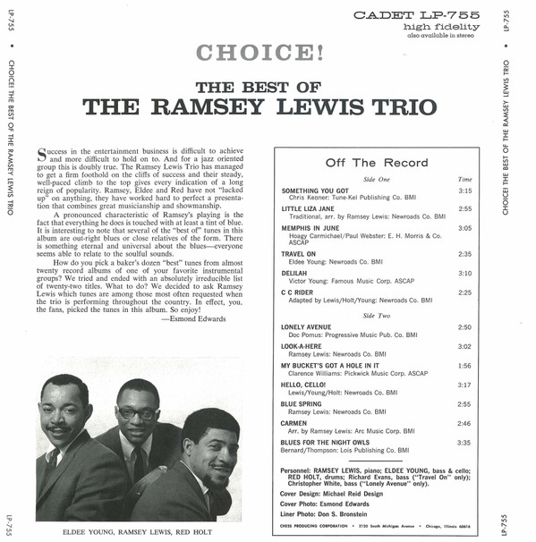 Choice!: The Best Of The Ramsey Lewis Trio