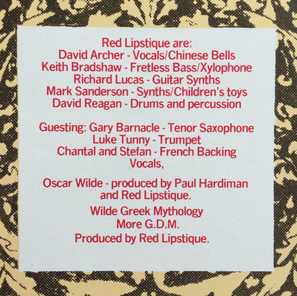 Red Lipstique - Oscar Wilde | Charly Records (WILD 1) - 2 Red Lipstique - Oscar Wilde | Charly Records (WILD 1) - 2