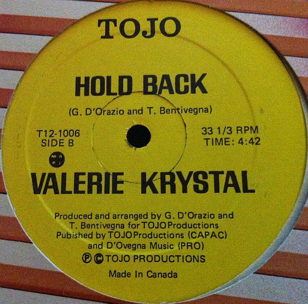 Valerie Krystal - Hold Back | Tojo (T12-1006) - 2