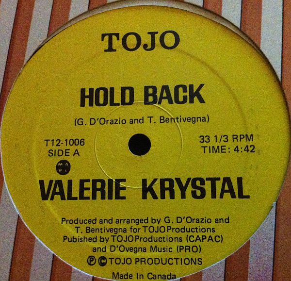 Valerie Krystal - Hold Back | Tojo (T12-1006) - main