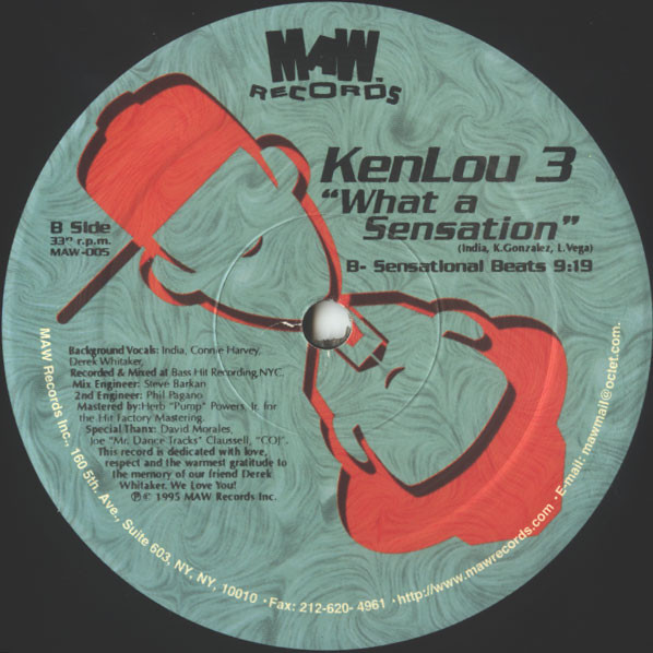 Kenlou - What A Sensation | MAW Records (MAW-005) - 2