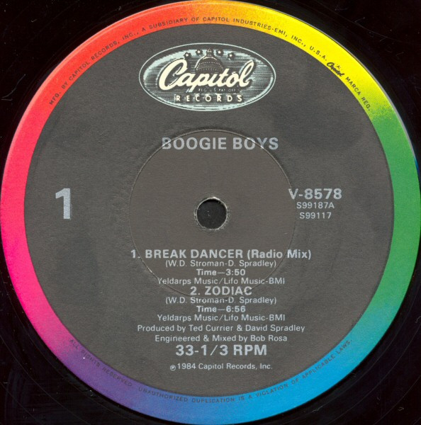 The Boogie Boys - Zodiac / Break Dancer / Shake And Break | Capitol Records (V-8578) - 3
