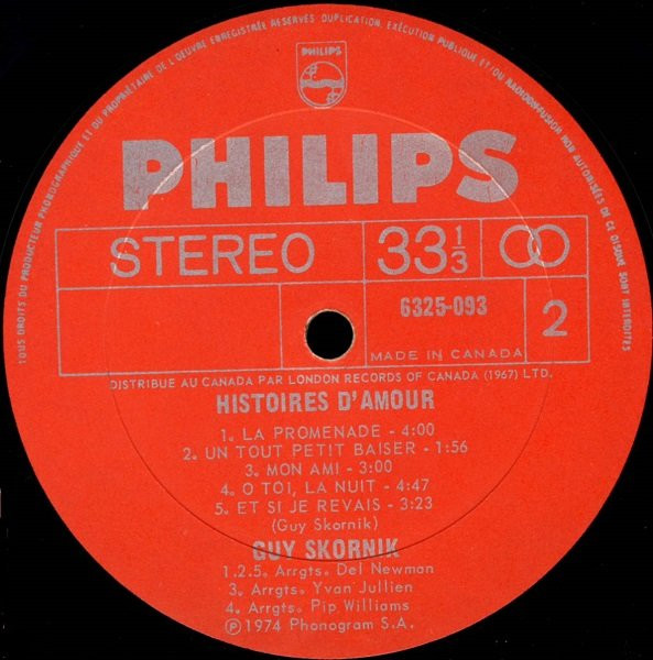 Guy Skornik - Histoires D'Amour | Philips (6325 093) - 4 Guy Skornik - Histoires D'Amour | Philips (6325 093) - 4