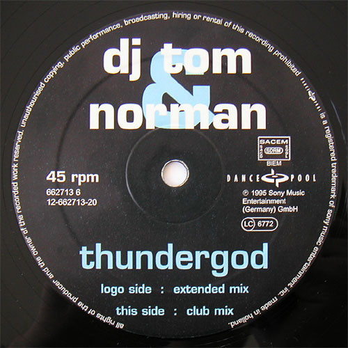 DJ Tom & Norman - Thundergod | Dance Pool (DAN 662713 6) - 3 DJ Tom & Norman - Thundergod | Dance Pool (DAN 662713 6) - 3
