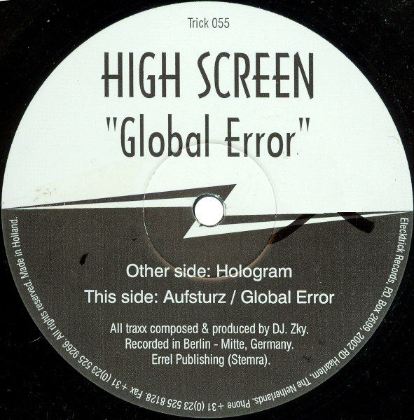 High Screen - Global Error | Elecktrick Records (TRICK 055)