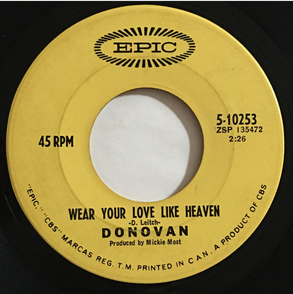 Donovan - Wear Your Love Like Heaven | Epic (5-10253) - main