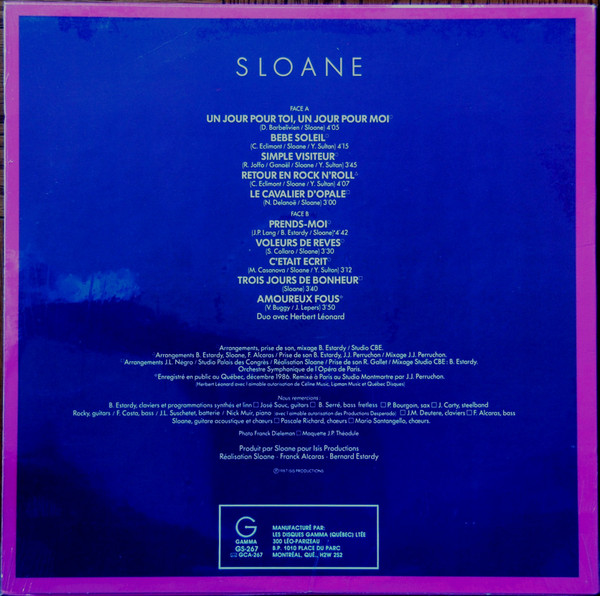 Sloane - Un Jour Pour Toi, Un Jour Pour Moi | Gamma (GS 267) - 2 Sloane - Un Jour Pour Toi, Un Jour Pour Moi | Gamma (GS 267) - 2