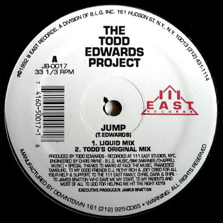 The Todd Edwards Project - Jump | 111 East Records (JB-0017) - main