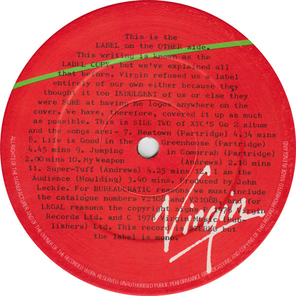 XTC - Go 2 - Vinilo | Virgin (V2108) - 4 XTC - Go 2 - Vinilo | Virgin (V2108) - 4