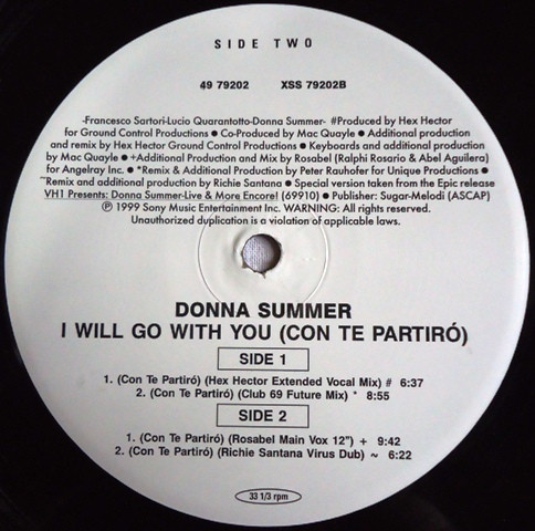 Donna Summer - I Will Go With You (Con Te Partiró) (Part 1/2) | Epic Dance (49 79202) - 4
