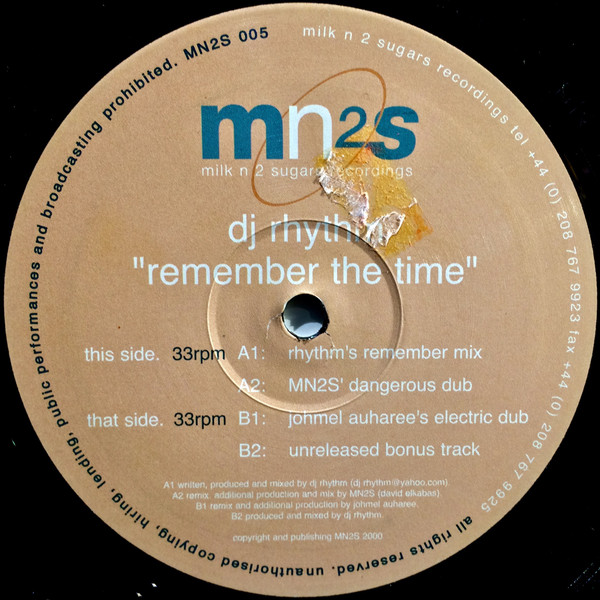 DJ Rhythm - Remember The Time | Milk N 2 Sugars Recordings (mn2s 005) - 2 DJ Rhythm - Remember The Time | Milk N 2 Sugars Recordings (mn2s 005) - 2