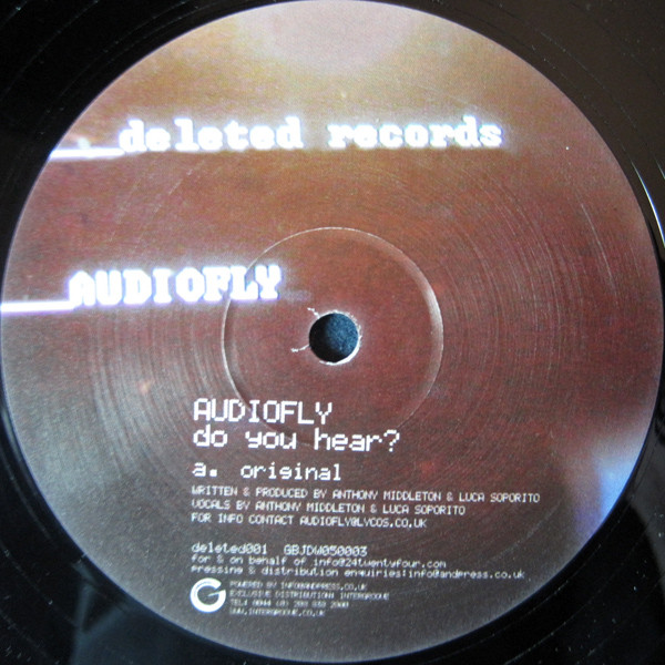 Audiofly - Do You Hear? | Deleted Records (deleted001) - 3 Audiofly - Do You Hear? | Deleted Records (deleted001) - 3
