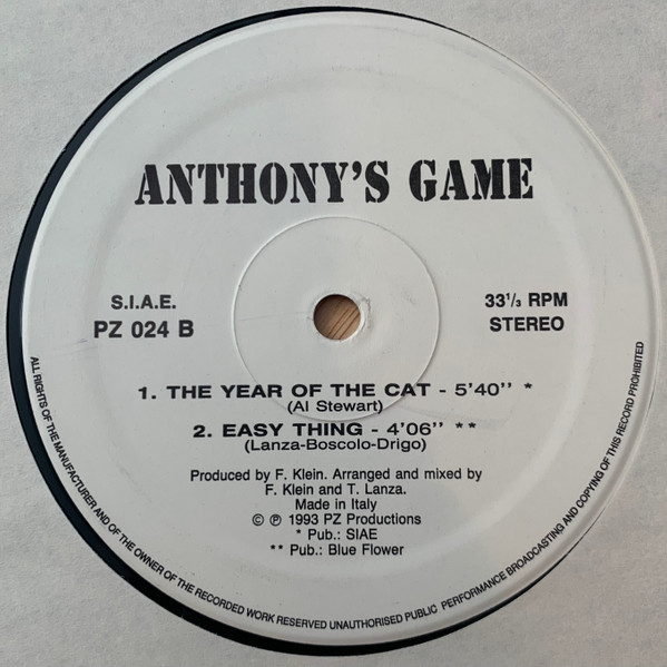 Anthony's Games - I'm Easy | PZ Productions (PZ 024) - 2