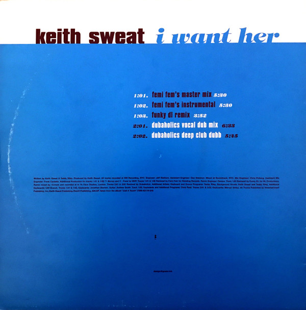 Keith Sweat - I Want Her | Elektra (E3887T) - 2