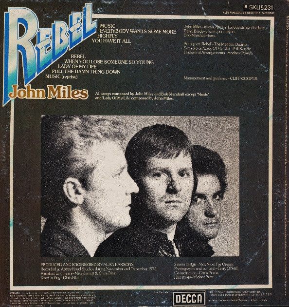 John Miles - Rebel | Decca (SKLI5231) - 2