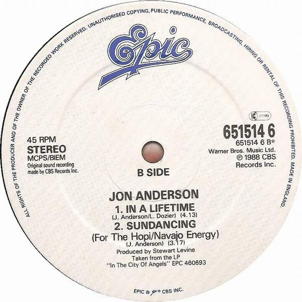 Jon Anderson - Hold On To Love | Epic (651514 6) - 4 Jon Anderson - Hold On To Love | Epic (651514 6) - 4
