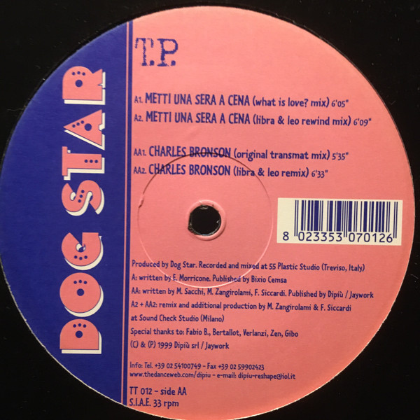 Dog Star - What Is Love? EP | T.P. Records (TT 012) - main Dog Star - What Is Love? EP | T.P. Records (TT 012) - main