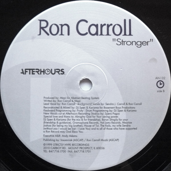 Ron Carroll - Stronger | Afterhours (AH-132) - 2 Ron Carroll - Stronger | Afterhours (AH-132) - 2