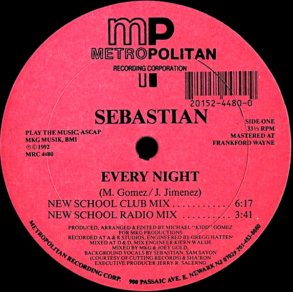 Sebastian - Every Night | Metropolitan Recording Corporation (MRC 4480) - main