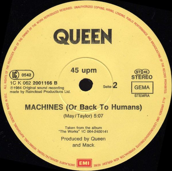 Queen - I Want To Break Free (Extended Mix) | EMI (1C K 062 2001166) - 4