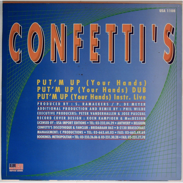 Confetti's - Put'm Up (Your Hands) | USA Import Music (USA 1108) - 2