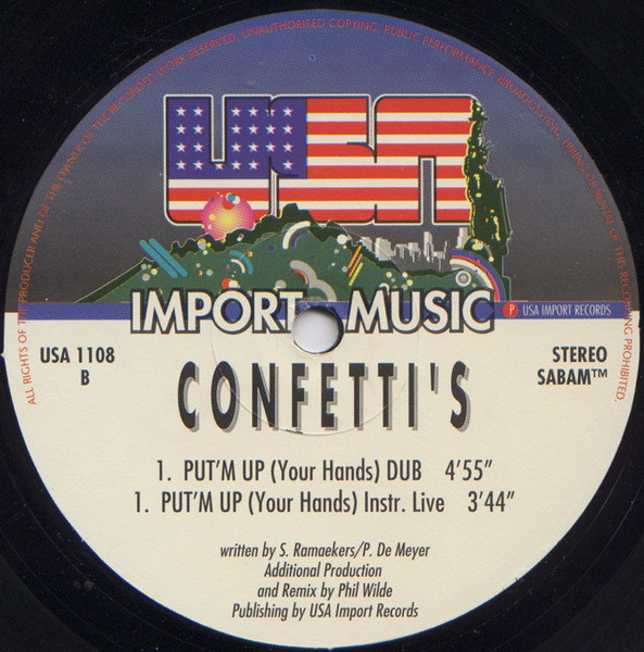 Confetti's - Put'm Up (Your Hands) | USA Import Music (USA 1108) - 4