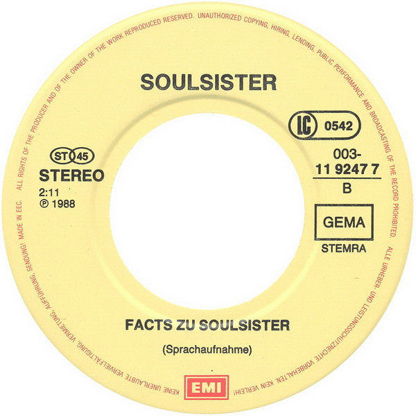 Soulsister - The Way To Your Heart | EMI Electrola (003 11 9247 7) - 4