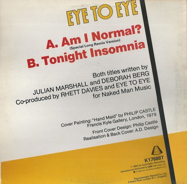 Eye To Eye - Am I Normal? | Automatic Record Co. (K17688T) - 2