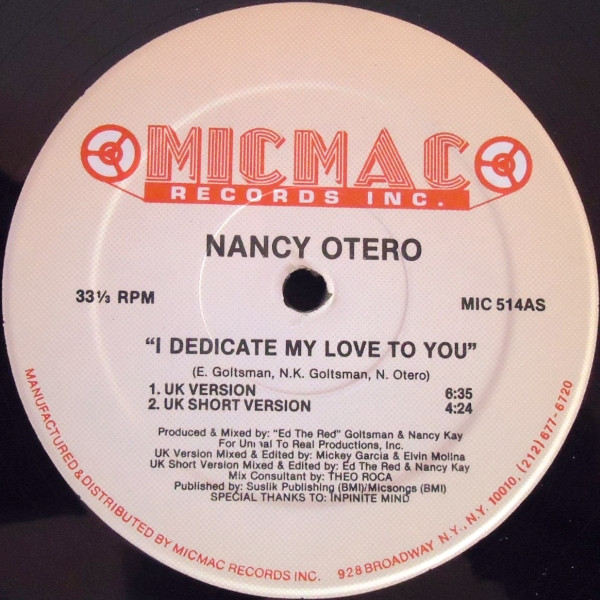 Nancy Otero - I Dedicate My Love To You | Micmac Records, Inc. (MIC 514) - main Nancy Otero - I Dedicate My Love To You | Micmac Records, Inc. (MIC 514) - main