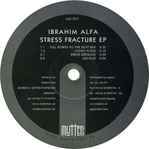 Ibrahim Alfa - Stress Fracture EP | Mutter (MTT 011) - main