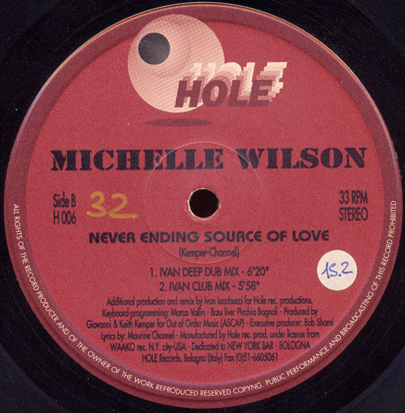 Michelle Wilson - Never Ending Source Of Love | Hole (H 006) - 2 Michelle Wilson - Never Ending Source Of Love | Hole (H 006) - 2