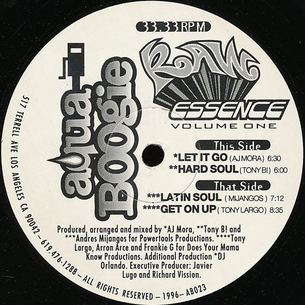 Various - Raw Essence Volume One | Aqua Boogie Records (AB023) - main