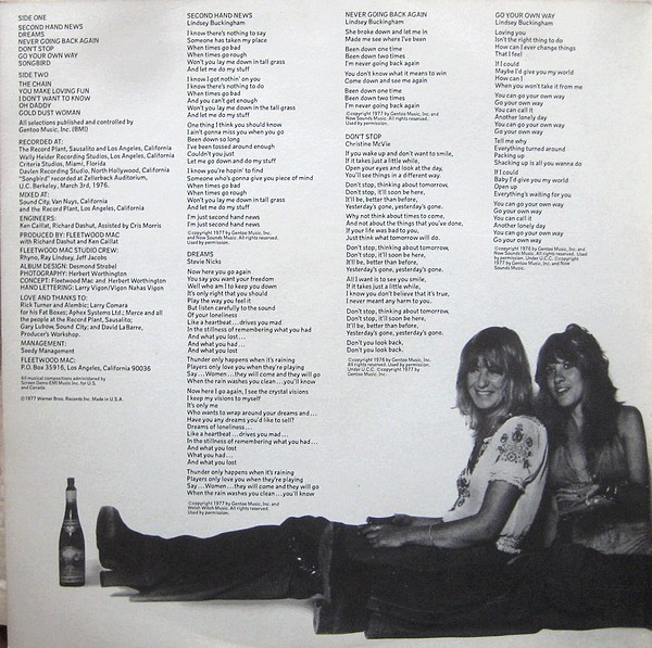 Fleetwood Mac - Rumours | Warner Bros. Records (BSK 3010) - 7