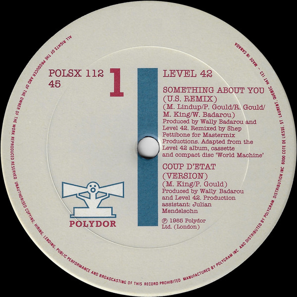 Level 42 - Something About You | Polydor (POLSX 112) - 2
