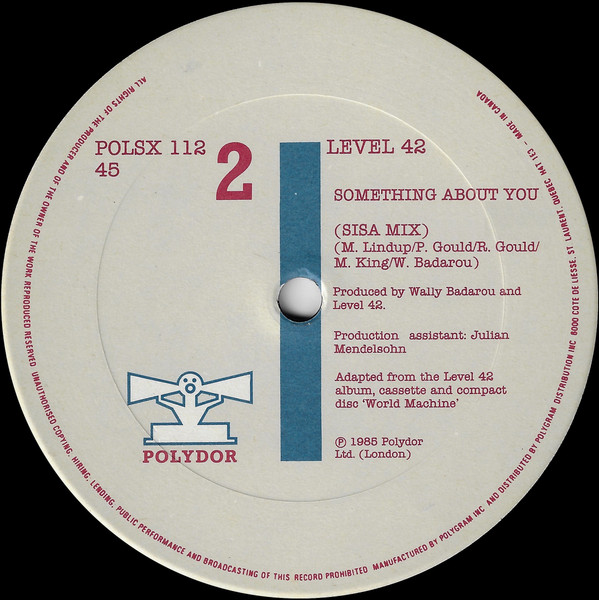 Level 42 - Something About You | Polydor (POLSX 112) - 3