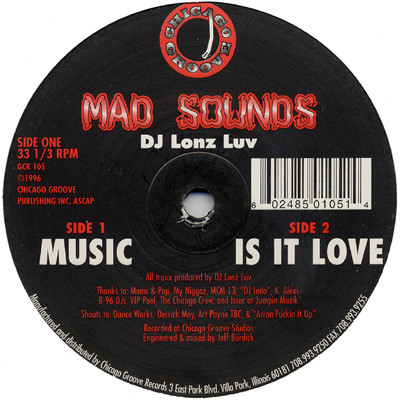 DJ Lonz Luv - Mad Sounds | Chicago Groove (CGR-105)