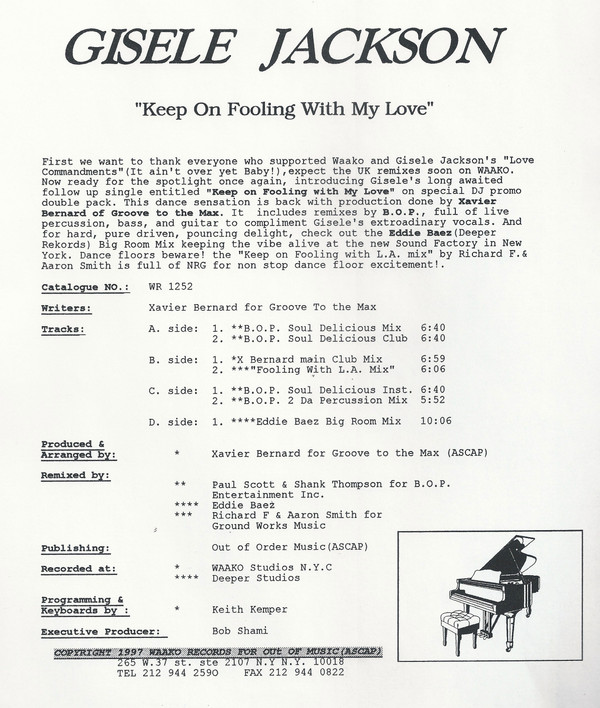 Gisele Jackson - Fooling With My Love | Waako Records (WR 1252) - 5