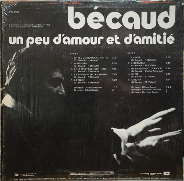Gilbert Bécaud - Un Peu D'Amour Et D'Amitié | Pathé (SPAM 67.352) - 2