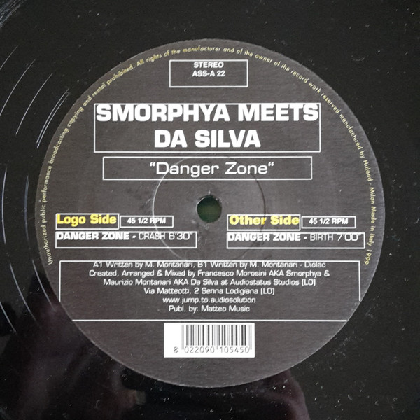 Smorphya Meets Da Silva - Danger Zone | A.S.S. Records (Audio Sonic Solution Records) (ASS A 22) - main Smorphya Meets Da Silva - Danger Zone | A.S.S. Records (Audio Sonic Solution Records) (ASS A 22) - main