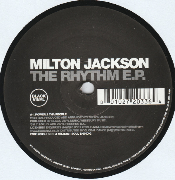 Milton Jackson - The Rhythm E.P. | Black Vinyl Records (BVR12033) - 3