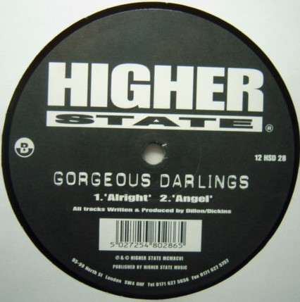 Gorgeous Darlings - Boy U Take Me / Alright / Angel | Higher State Records (12 HSD 28) - 3