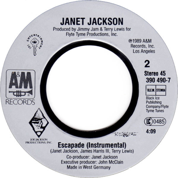 Janet Jackson - Escapade | A&M Records (390 490-7) - 4