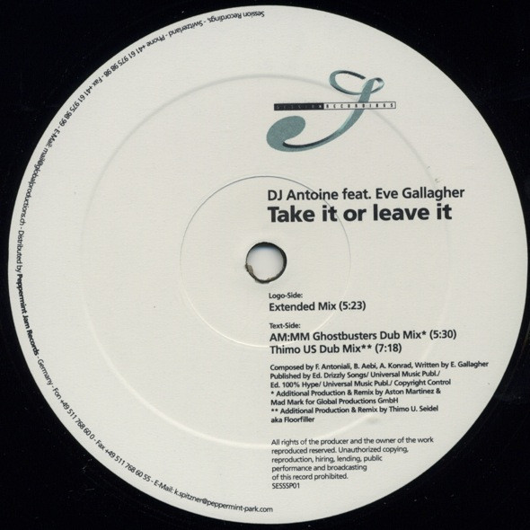 DJ Antoine Feat. Eve Gallagher - Take It Or Leave It | Session Recordings (SESSSP01) - main DJ Antoine Feat. Eve Gallagher - Take It Or Leave It | Session Recordings (SESSSP01) - main