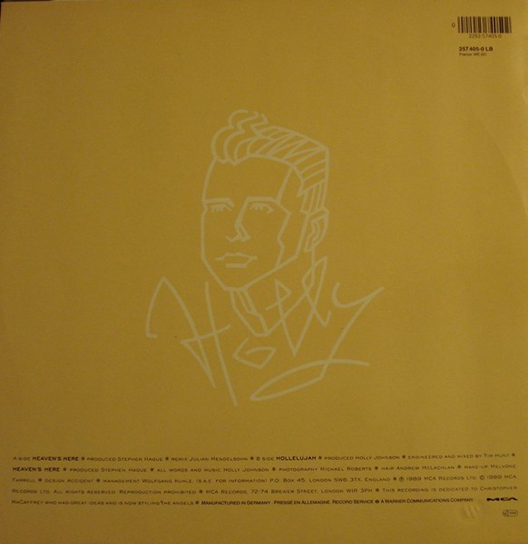 Holly Johnson - Heaven's Here | MCA Records (257 405-0) - 2