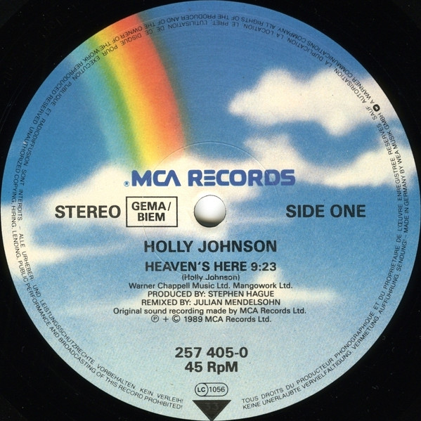 Holly Johnson - Heaven's Here | MCA Records (257 405-0) - 3