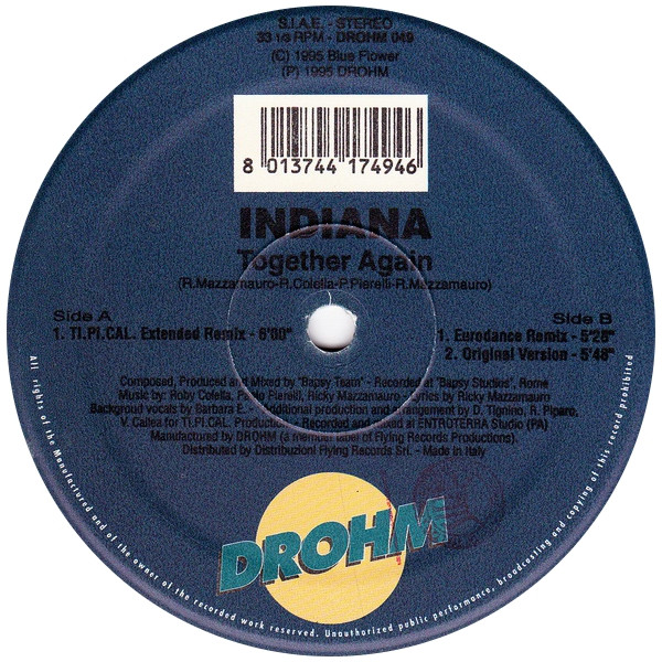 Indiana - Together Again | Drohm (DROHM 049) - 3