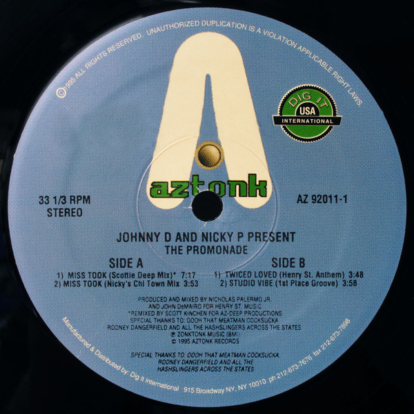 Johnny D & Nicky P - The Promonade | Aztonk Records (AZ 92011-1)